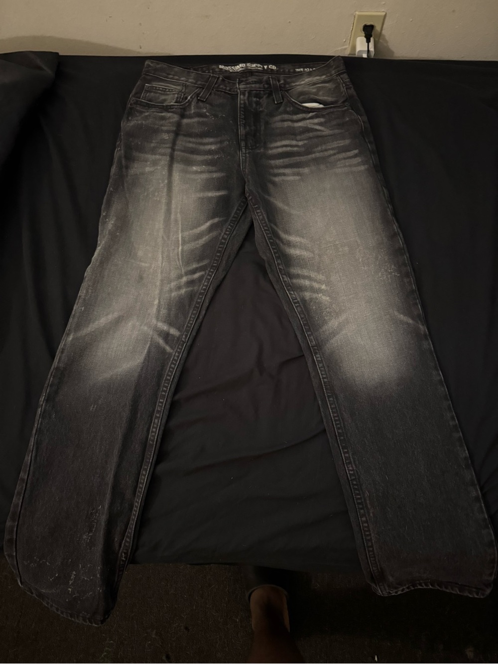 Mossimo Supply Co. Men's Washed Black Slim Straight Jeans